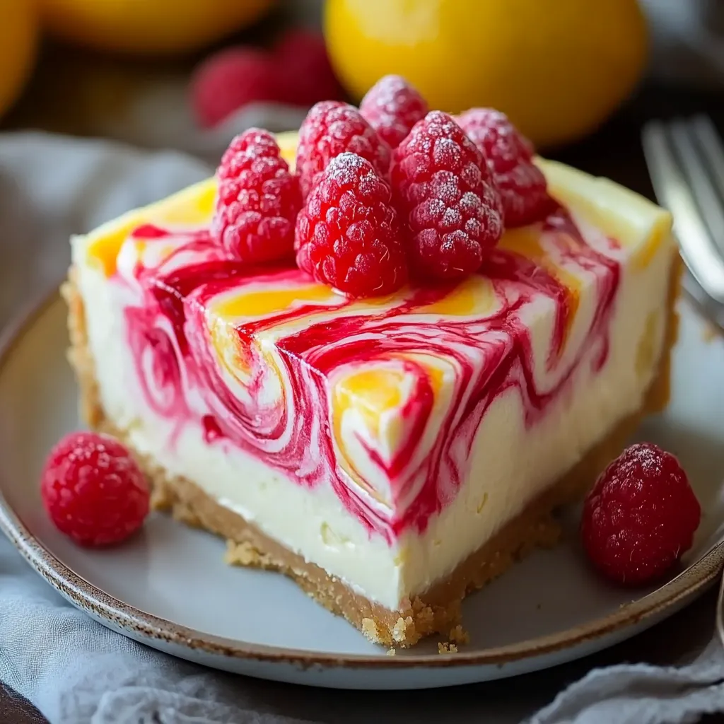 Lemon Raspberry Swirl Cheesecake – Delicious Dessert Recipe