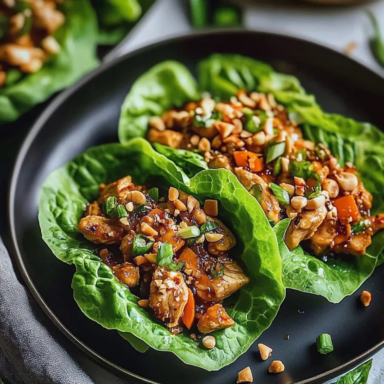 Thai Chicken Lettuce Wraps
