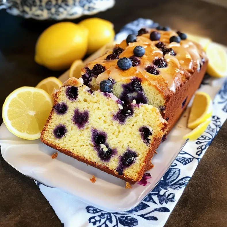 Lemon Blueberry Pound Cake Loaf