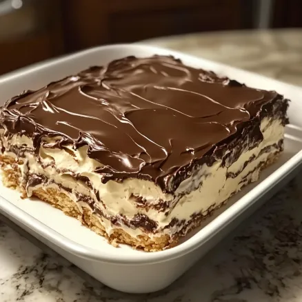 No-Bake Chocolate Eclair Cake