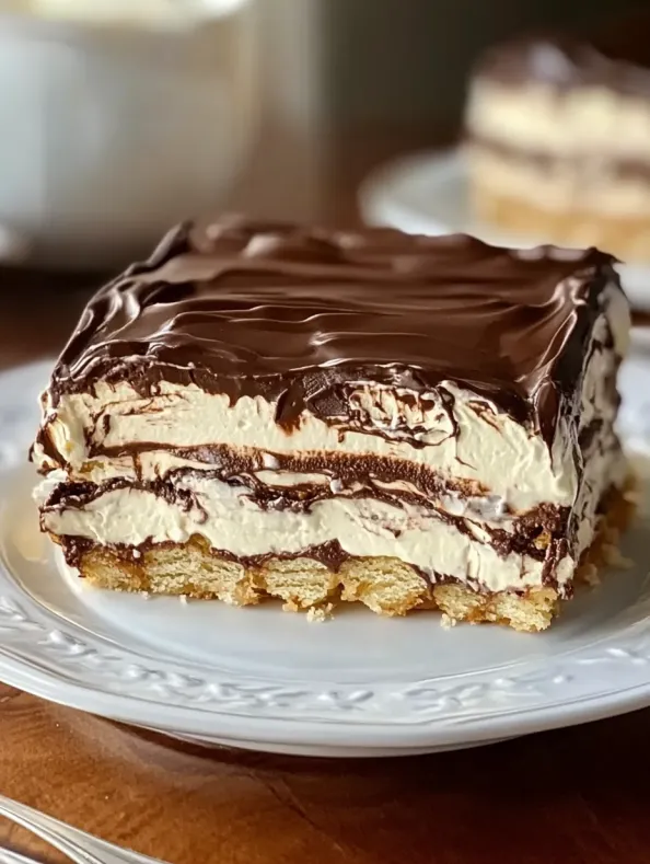 No-Bake Chocolate Eclair Cake