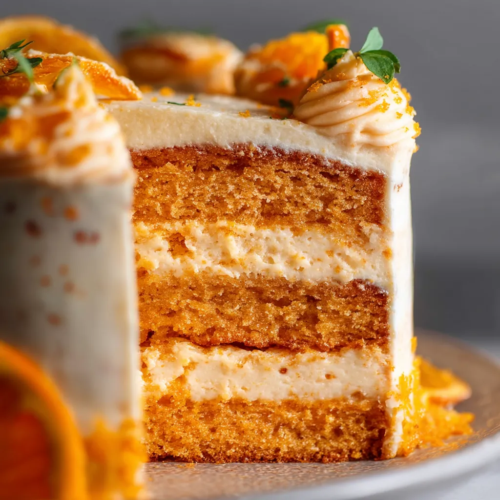 Orange Cake with Zesty Cream Cheese Frosting