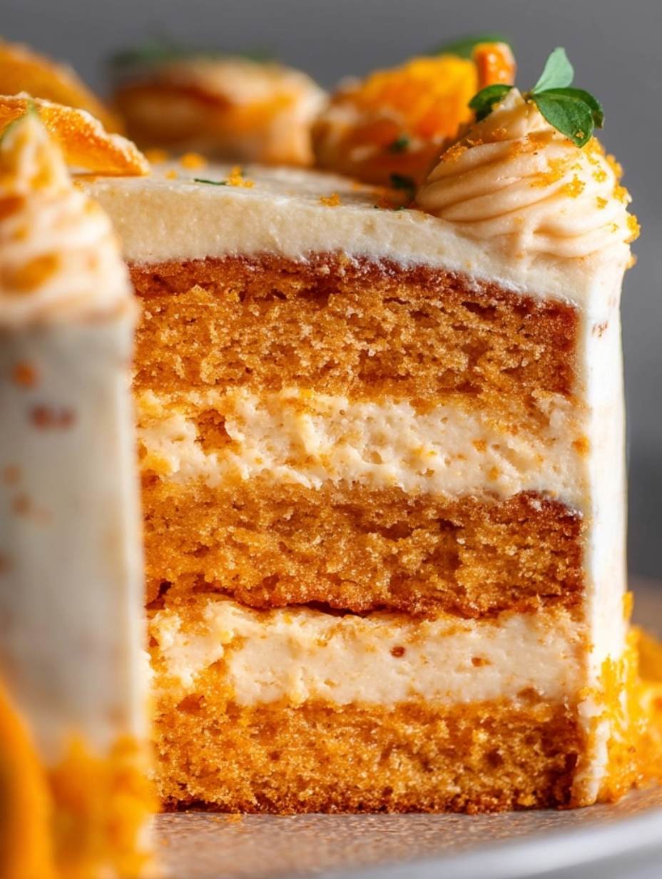 Orange Cake with Zesty Cream Cheese Frosting