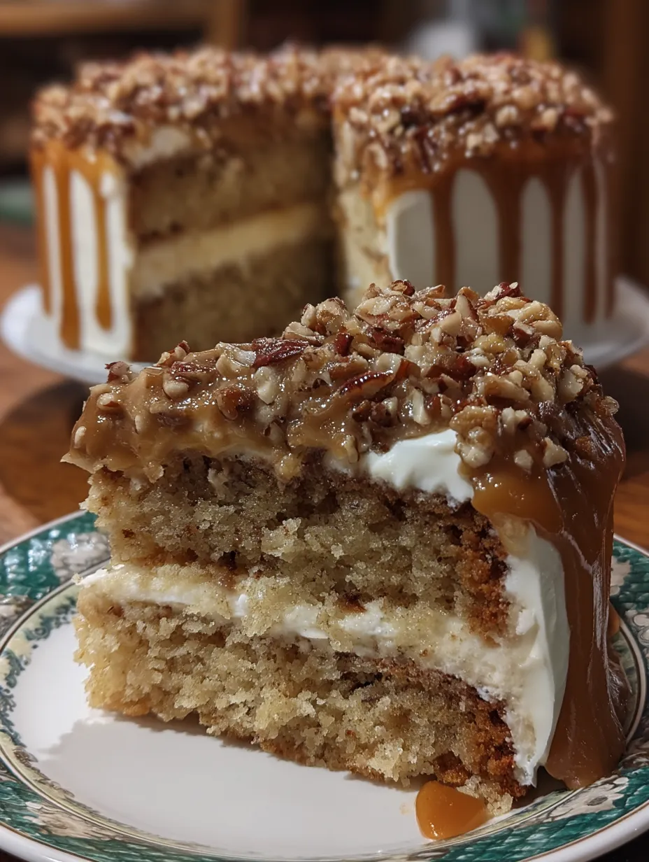Southern Pecan Caramel Cake