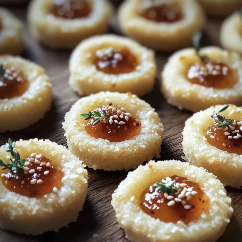 Cheesy Thumbprint Appetizers with Hot Pepper Jelly