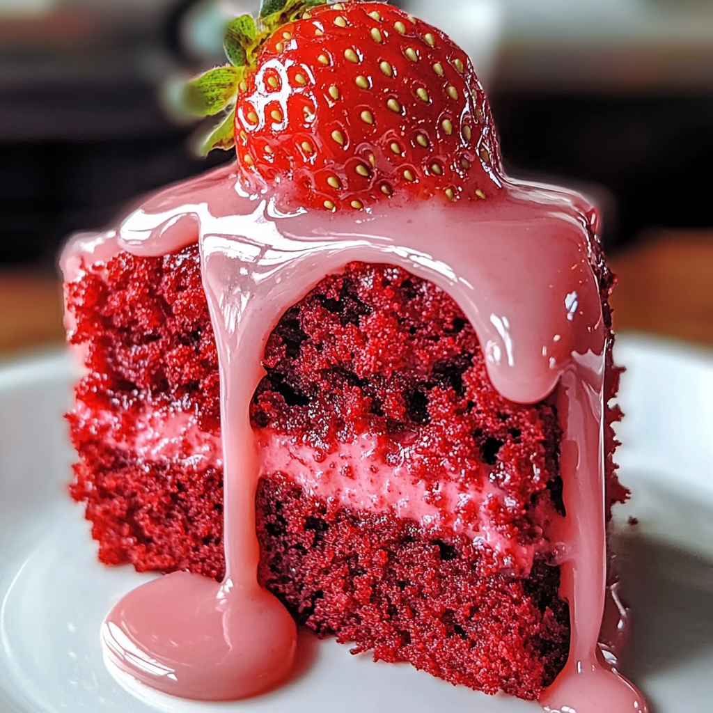 Strawberry Swirl Cake with Strawberry Glaze