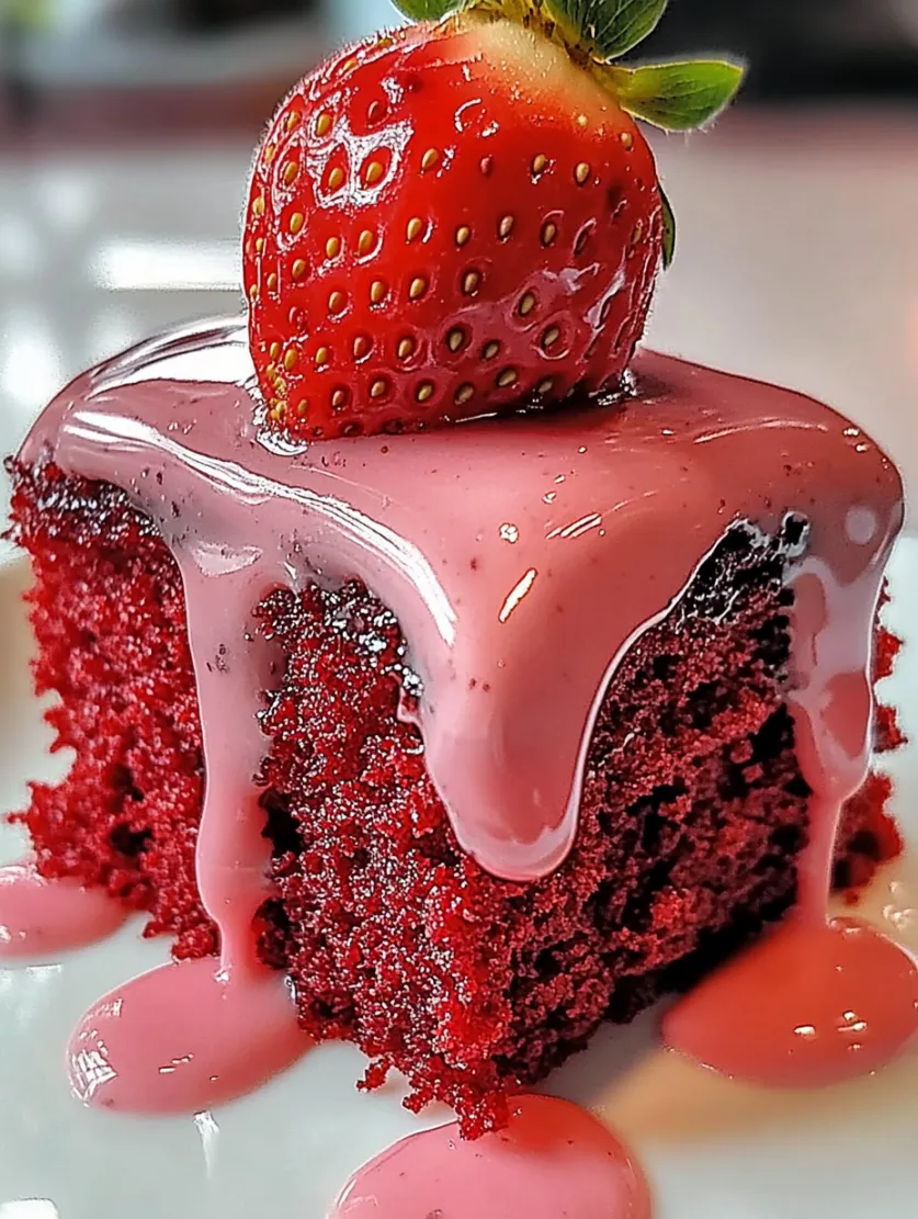 Strawberry Swirl Cake with Strawberry Glaze