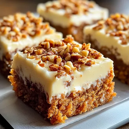 Decadent Carrot Cake Bars with Cream Cheese Frosting