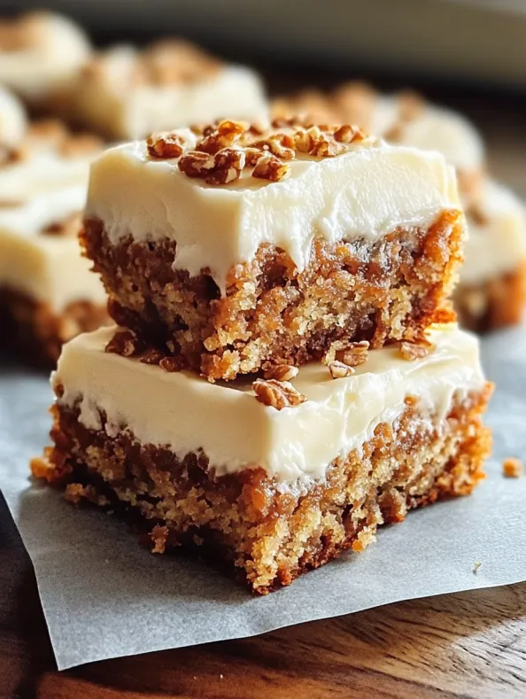 Decadent Carrot Cake Bars with Cream Cheese Frosting