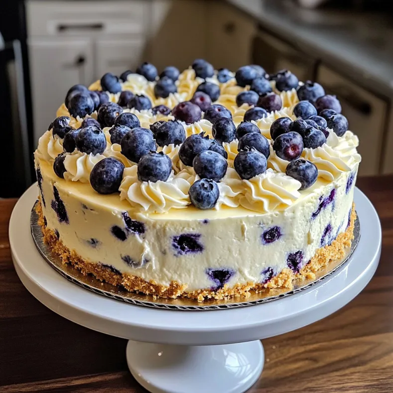 Lemon Blueberry Cheesecake Cake