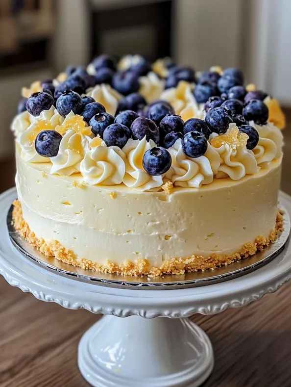 Lemon Blueberry Cheesecake Cake