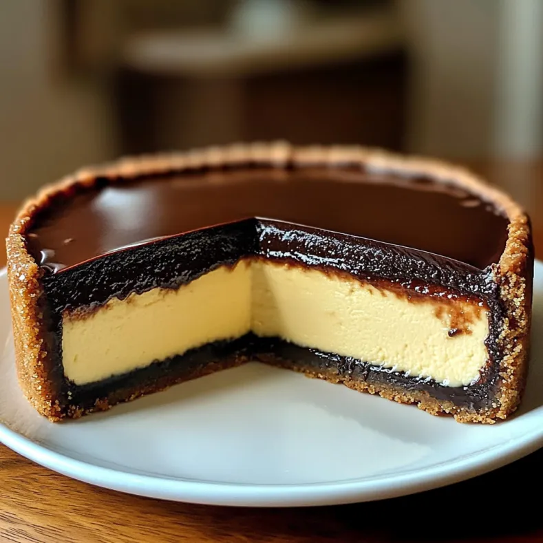 Delightful Boston Cream Pie Cheesecake-Cake Recipe