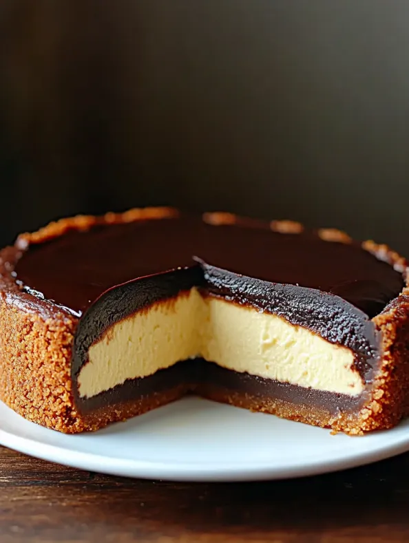 Delightful Boston Cream Pie Cheesecake-Cake Recipe
