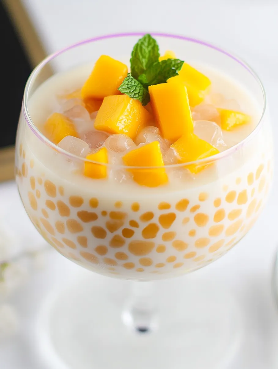 Mango Sago with Coconut Jelly