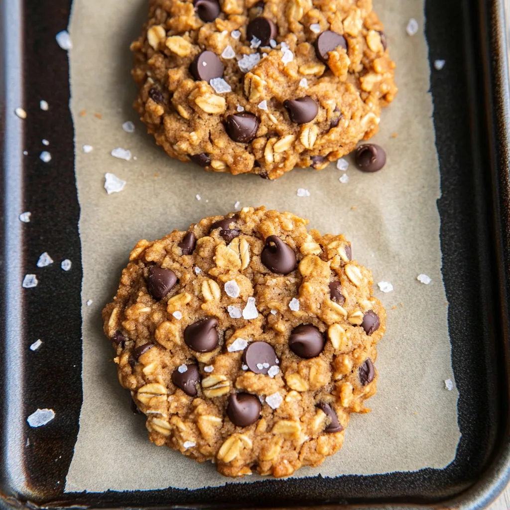 5-Ingredient Peanut Butter Oatmeal Chocolate Chip Cookies