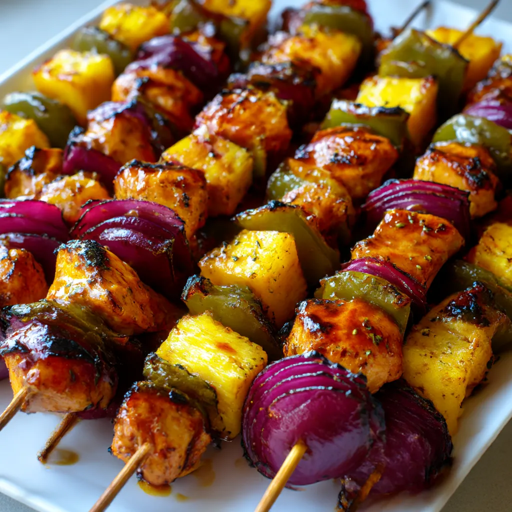 Hawaiian Chicken Kebabs