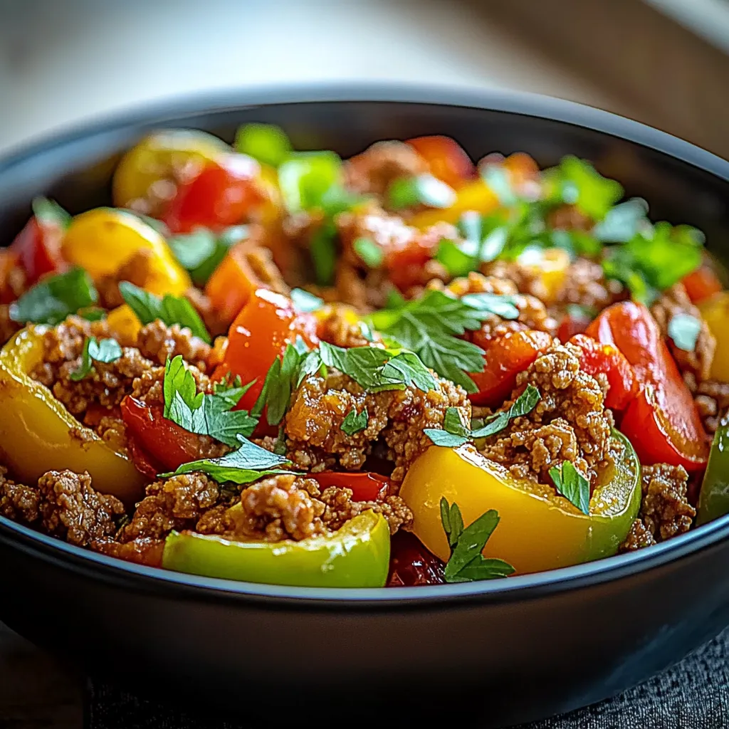 Ground Turkey and Peppers Stir-Fry