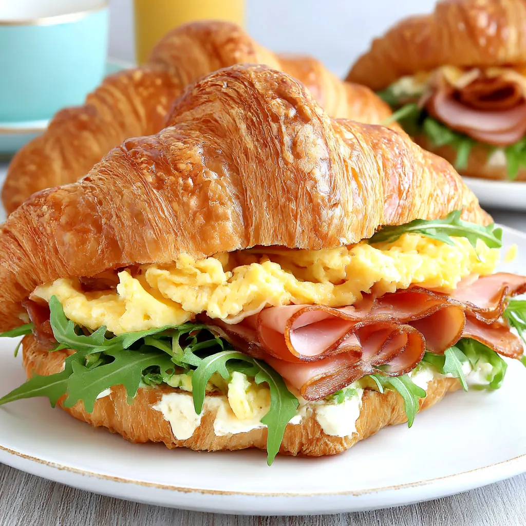 Maple Mustard Croissant Breakfast Sandwich