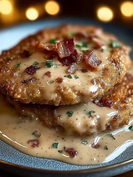 Country Fried Pork Chops with Bacon Gravy