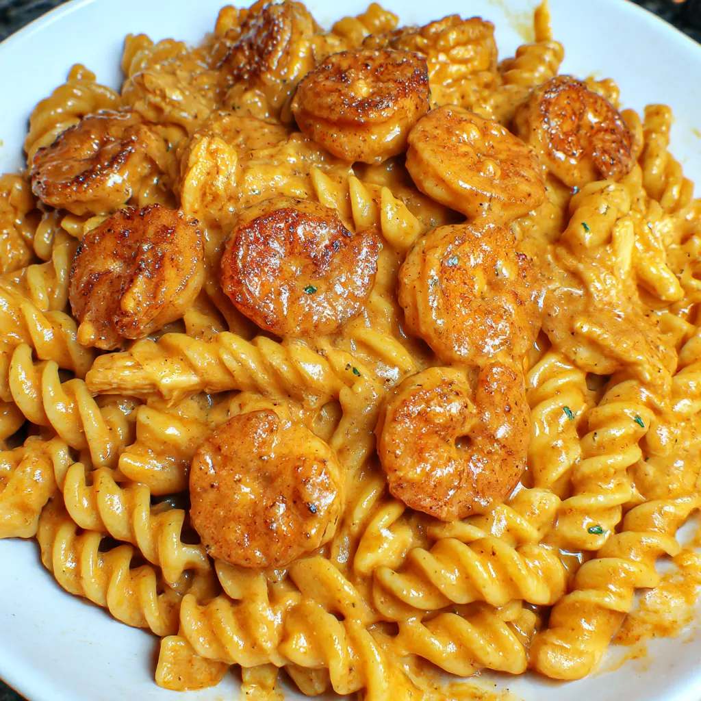 Creamy Cajun Shrimp and Chicken Pasta: A Spicy, Comforting Delight
