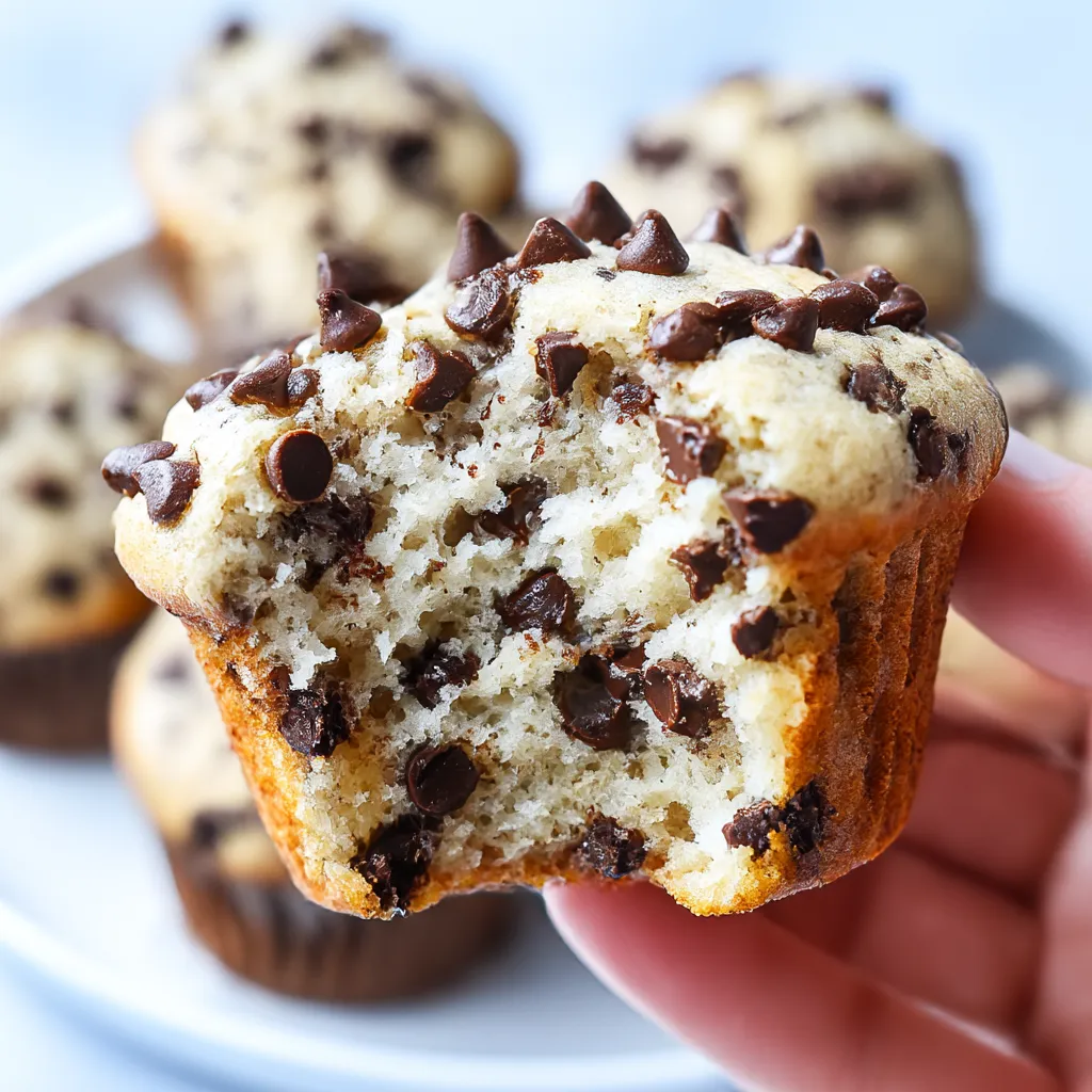 Easy Greek Yogurt Chocolate Chip Muffins