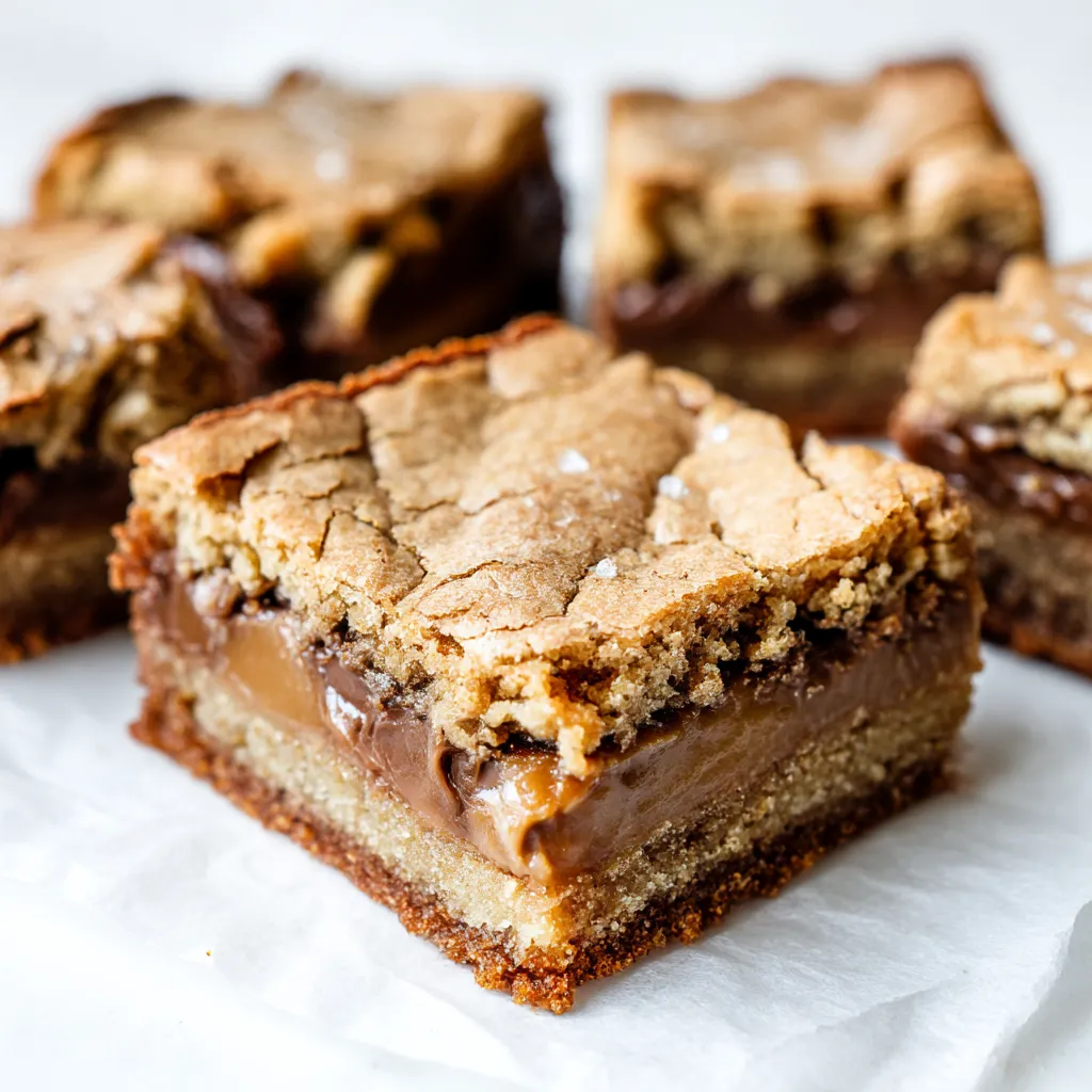 Cookie Butter Stuffed Blondies
