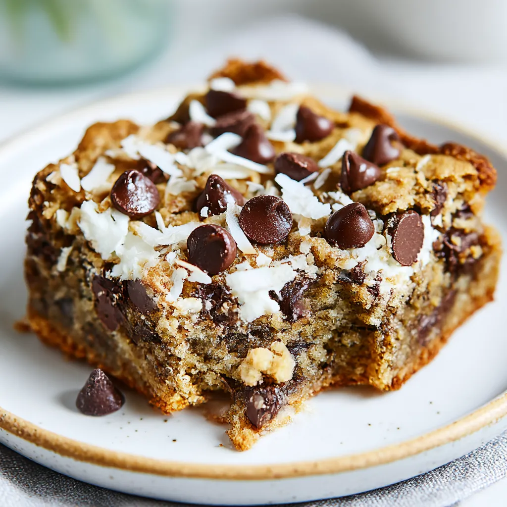 Chocolate Coconut Blondies