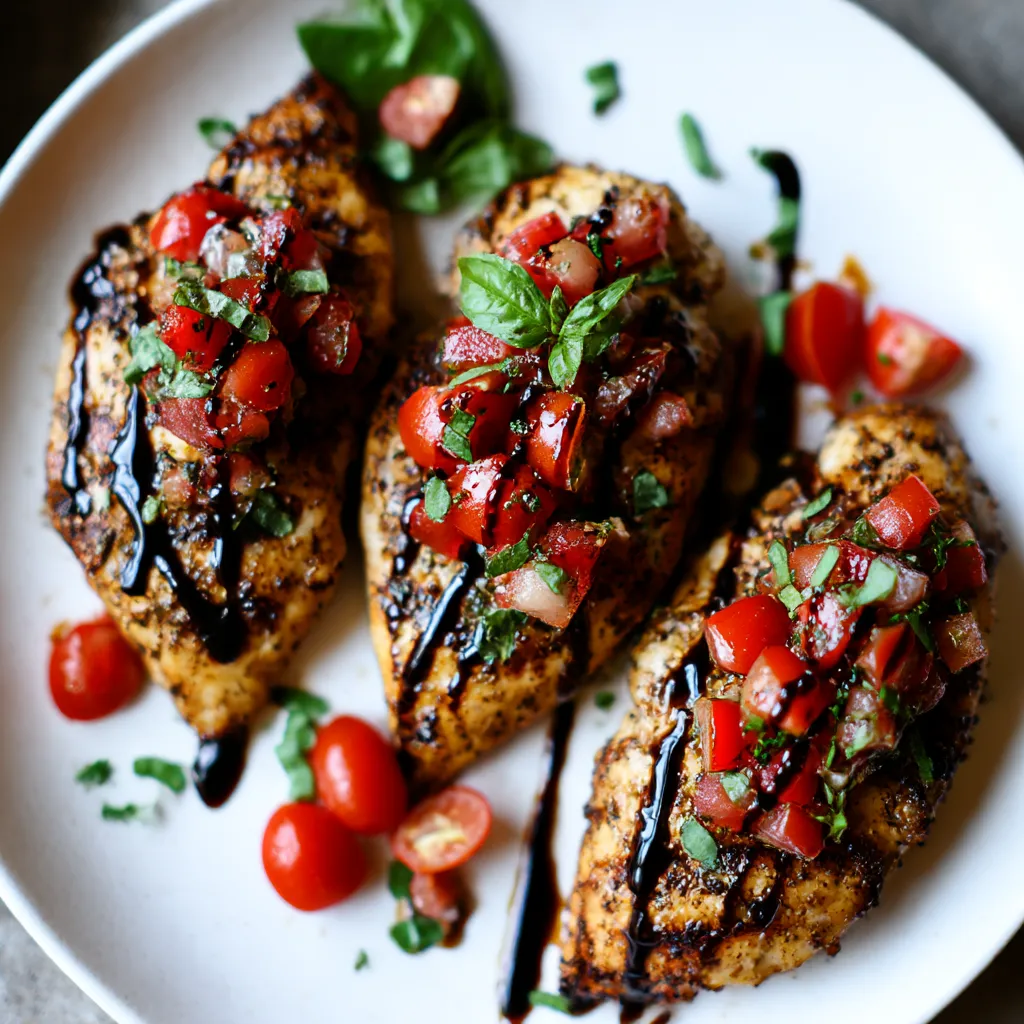 Easy Bruschetta Chicken (Grilled or Baked)
