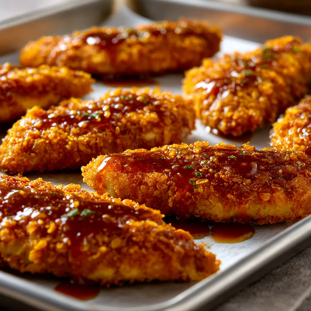 Baked Crunchy Hot Honey Chicken