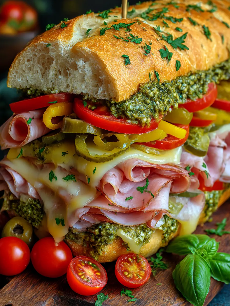 Classic Italian Muffuletta Sandwich Recipe