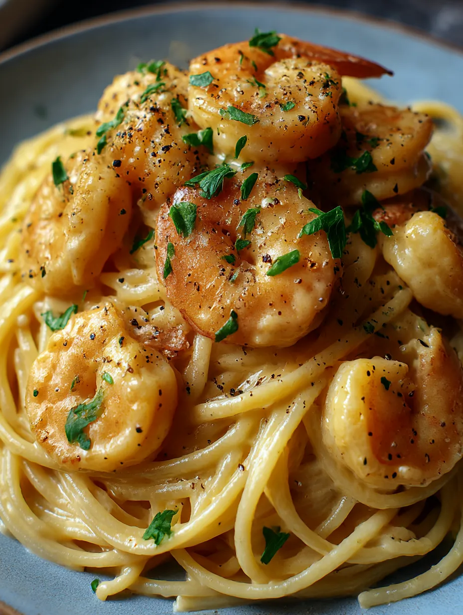 Creamy Angel Hair Pasta with Shrimp