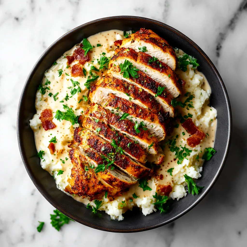 A bowl of chicken and bacon.