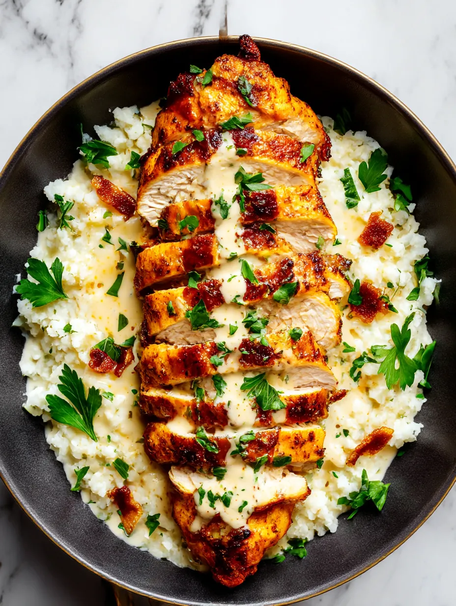 A bowl of chicken and bacon.