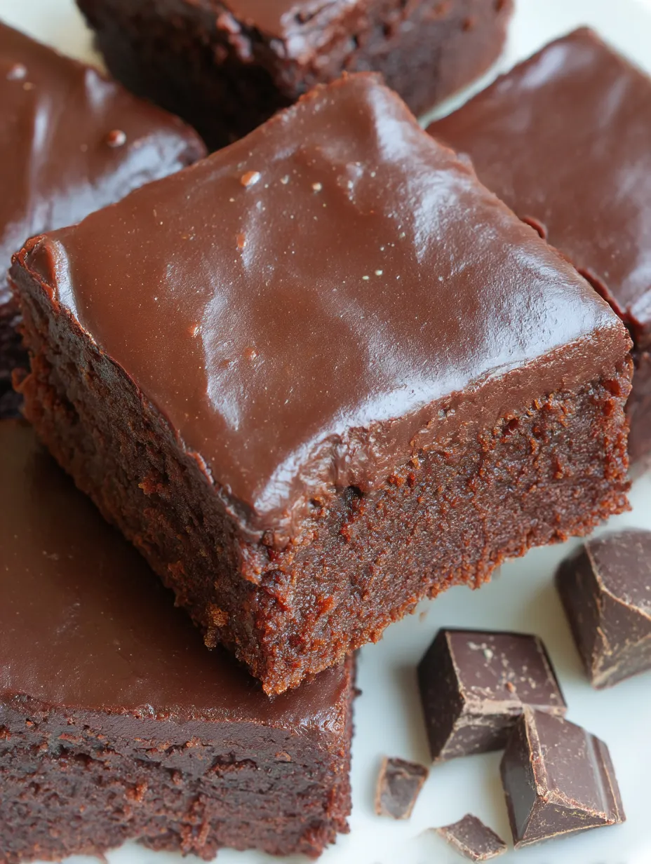 A close up of a chocolate brownie.