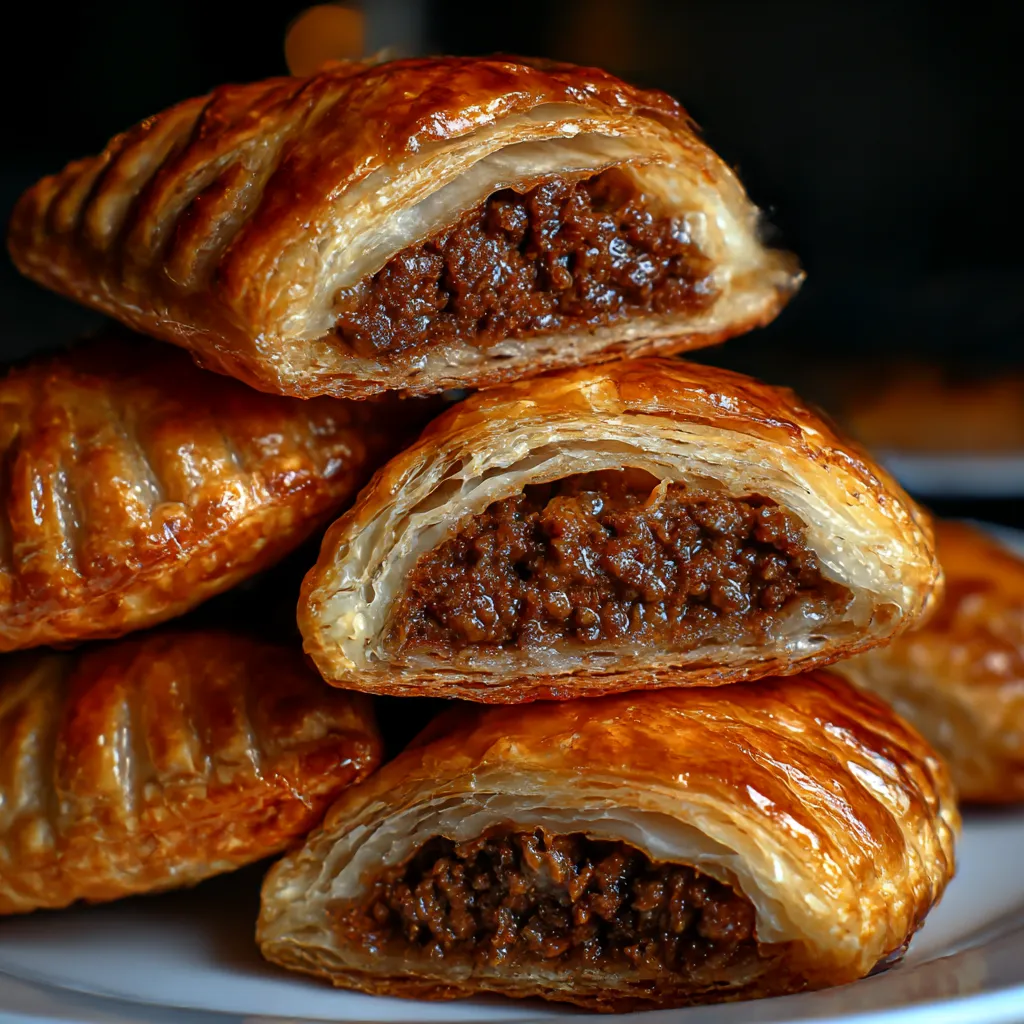 A plate of mouthwatering Jamaican beef patties.