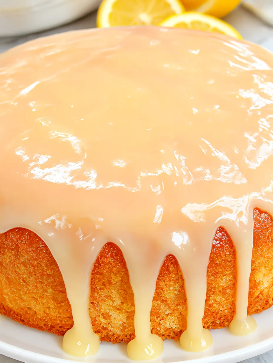A white cake with a glaze on top.
