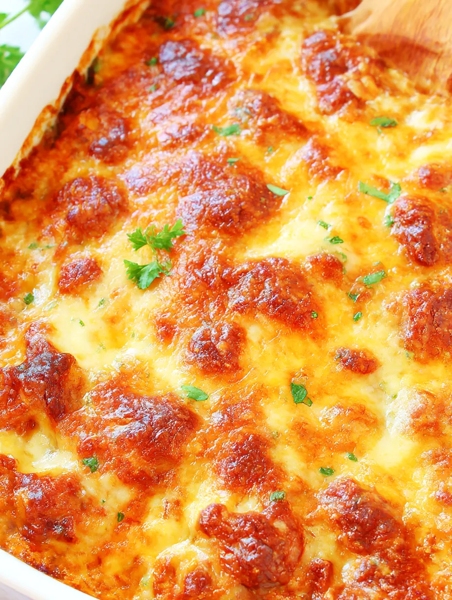 A Mexican Keto Chicken Casserole with cheese and green onions.