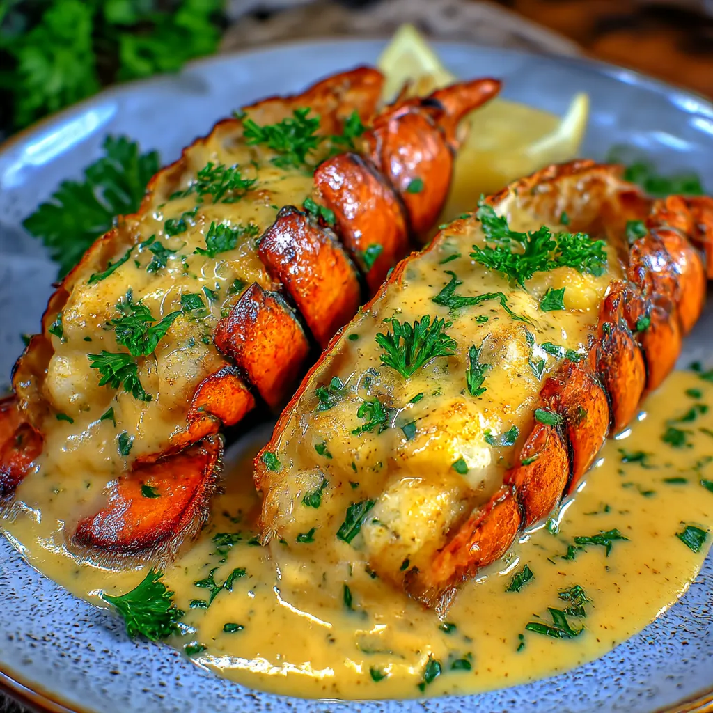 A plate of lobster thermidor.