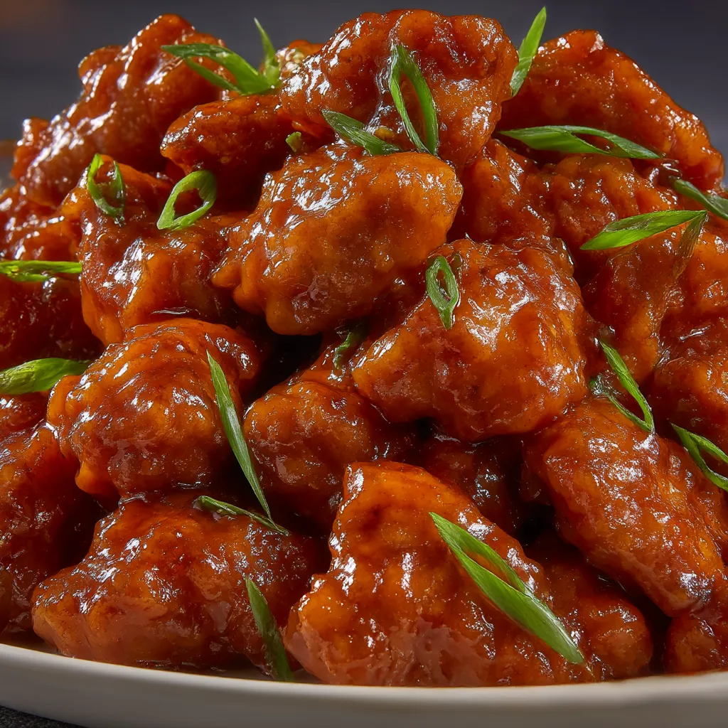 A plate of chicken with sauce on it.