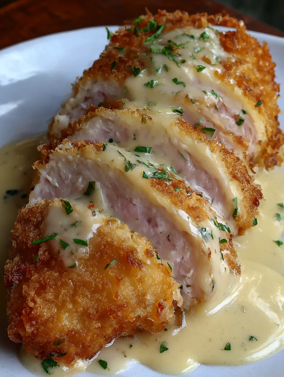 A piece of chicken with sauce on it.