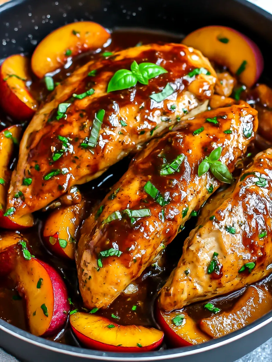 Peach Balsamic Chicken Recipe.