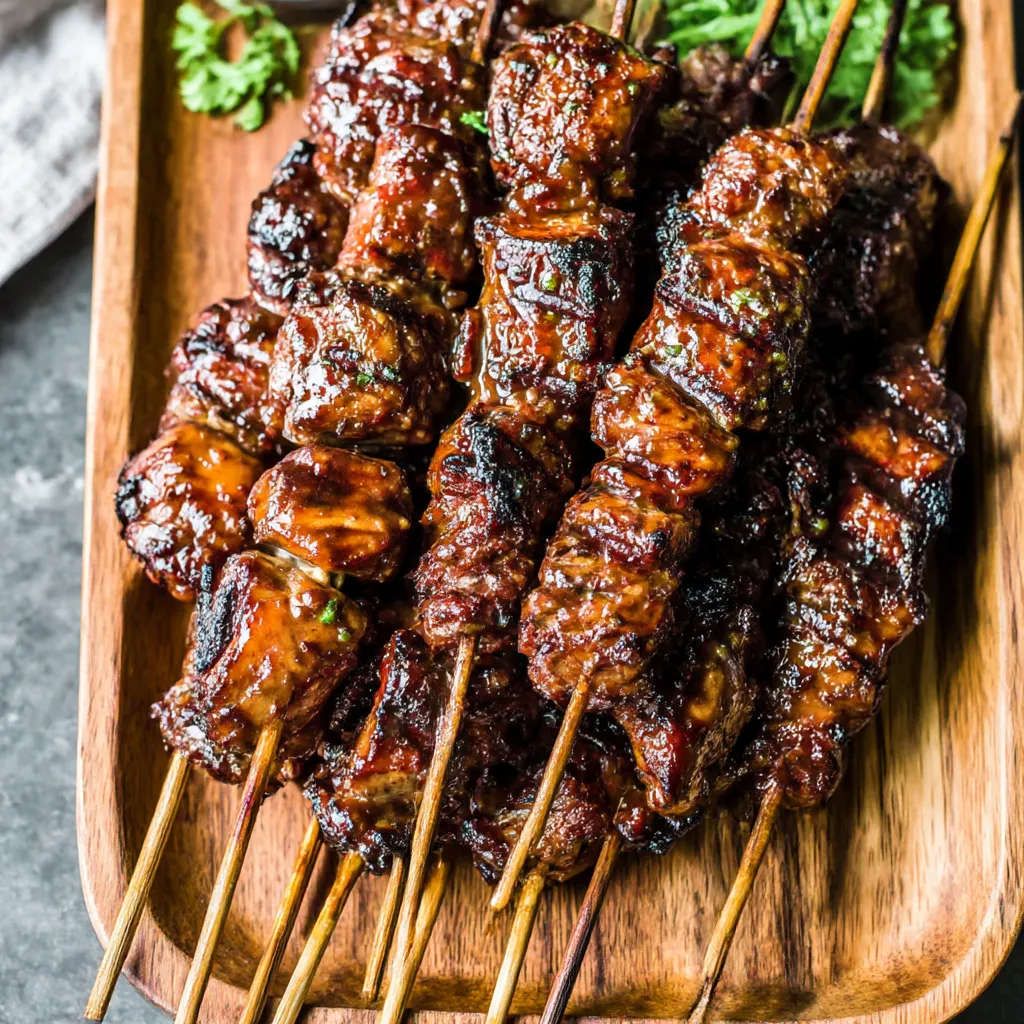 Grilled Thai Coconut Chicken Skewers.