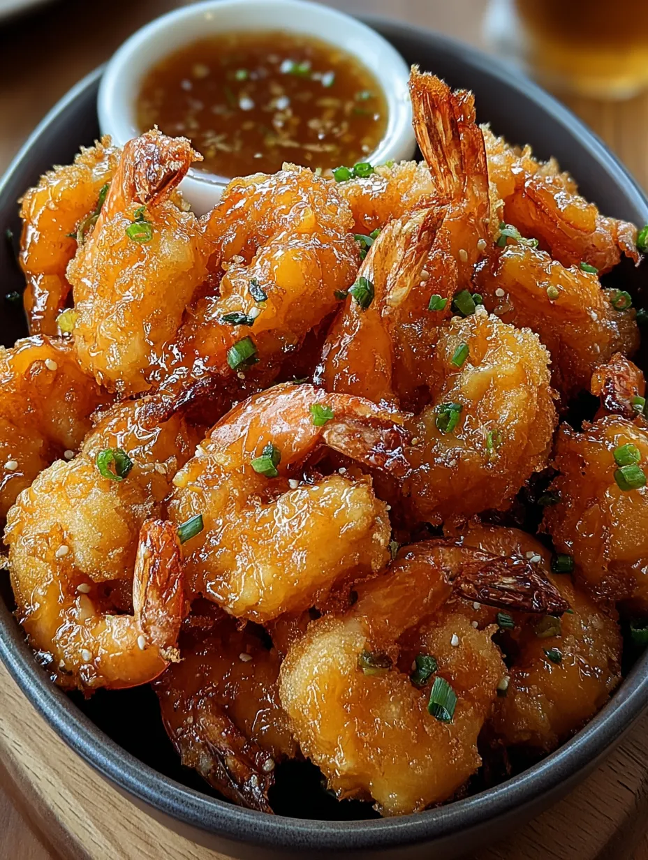 A bowl of hot honey fried shrimp.