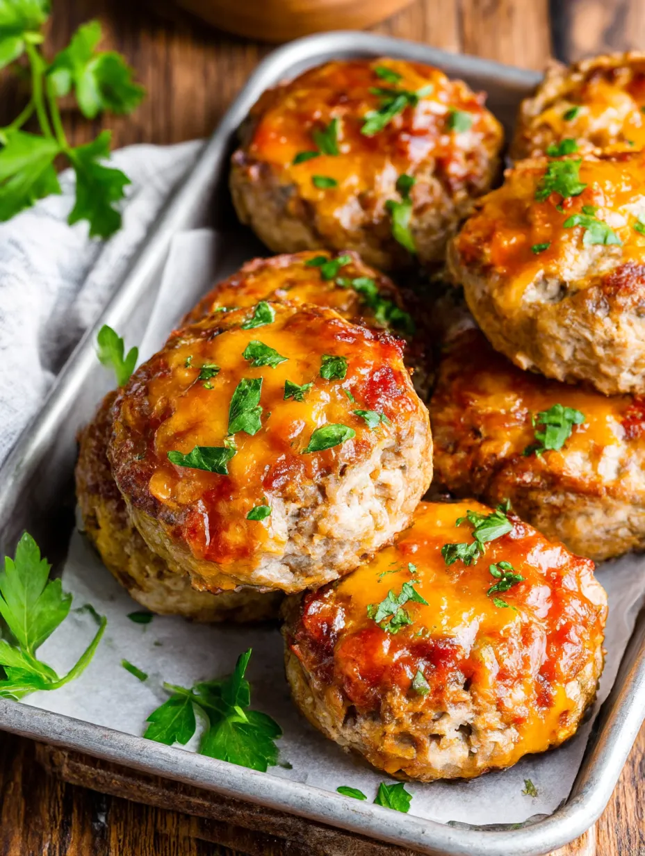 Mini BBQ Bacon Cheddar Meatloaf.