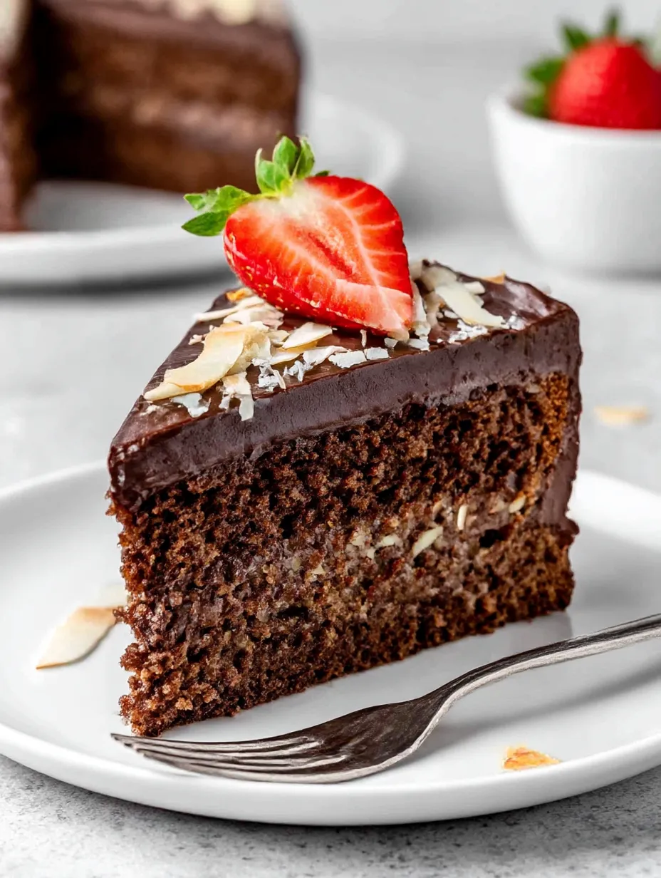 A piece of cake with a strawberry on top.