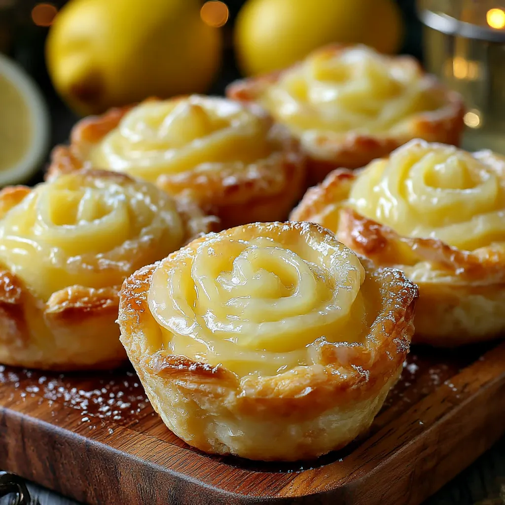 A plate of baby lemon pies.