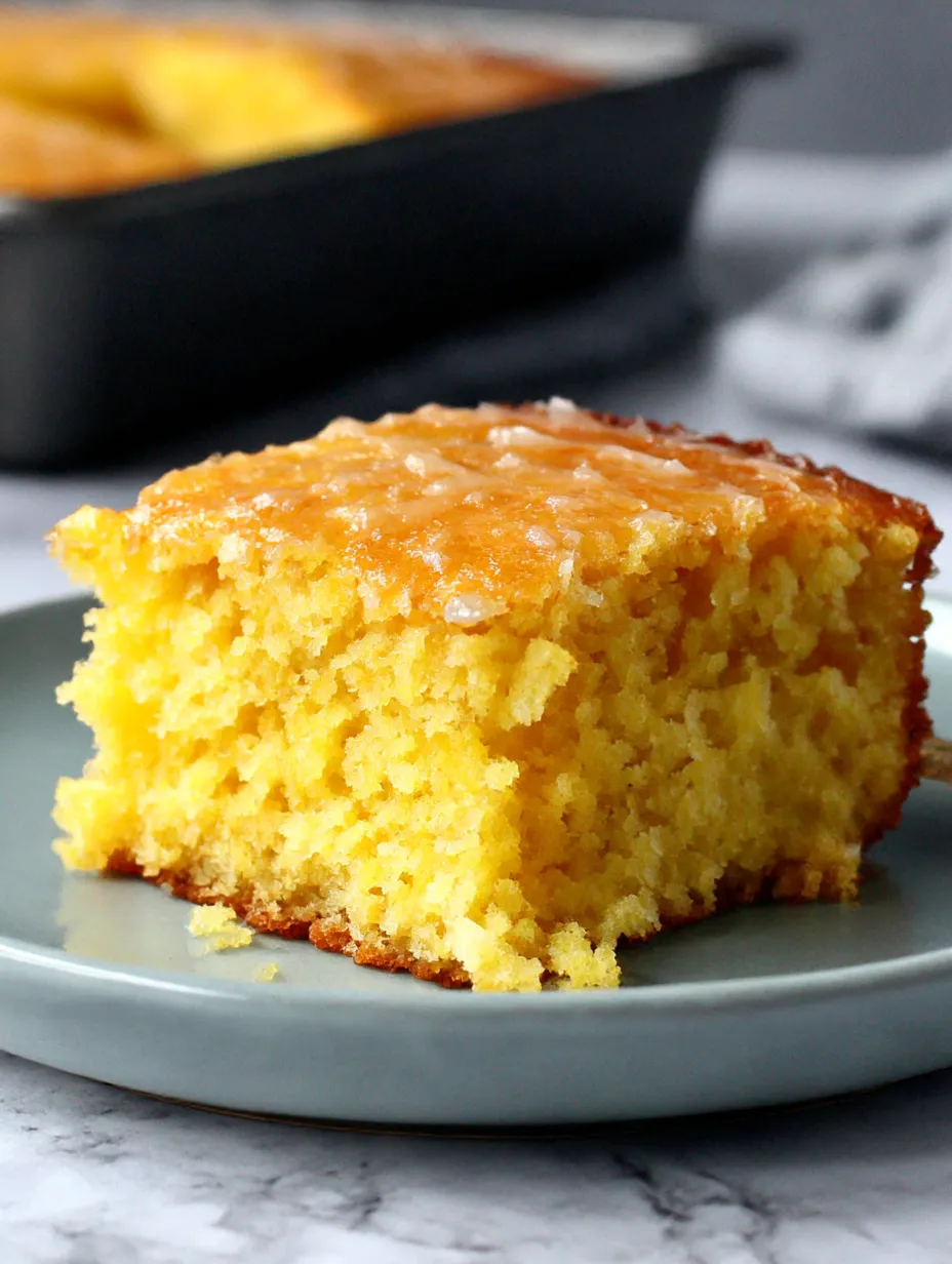 A slice of lemon cake on a plate.