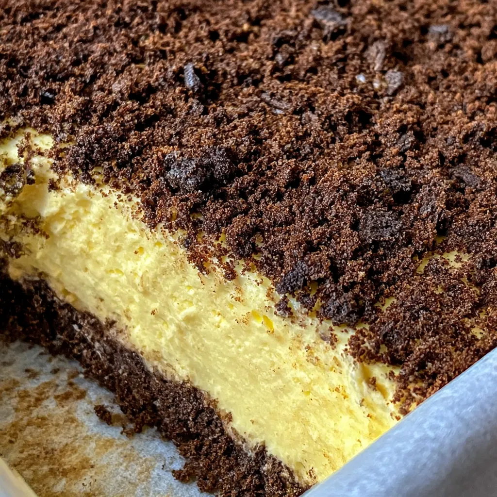 A slice of Oreo Dirt Cake.