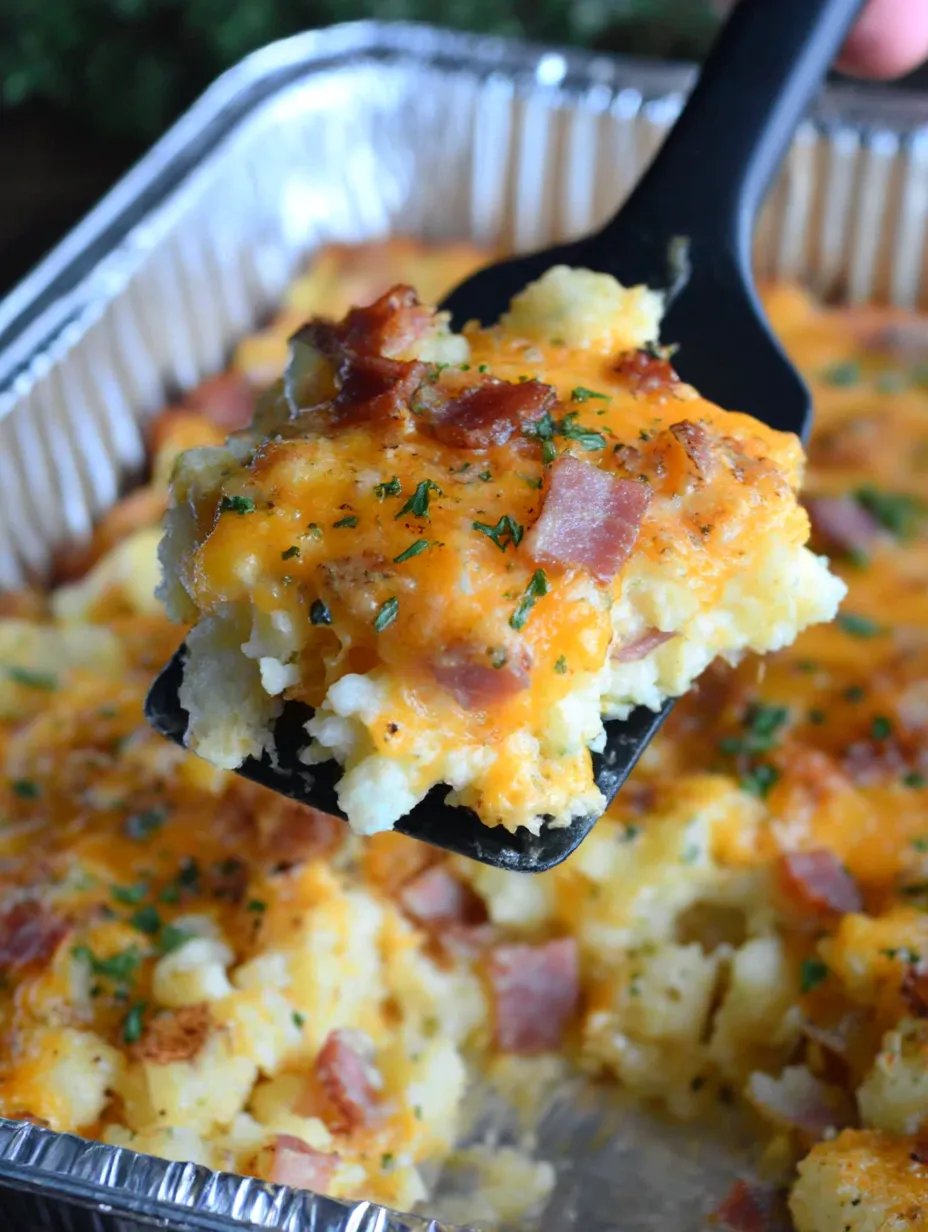 A fork is being used to eat a BBQ Breakfast Scrambler.