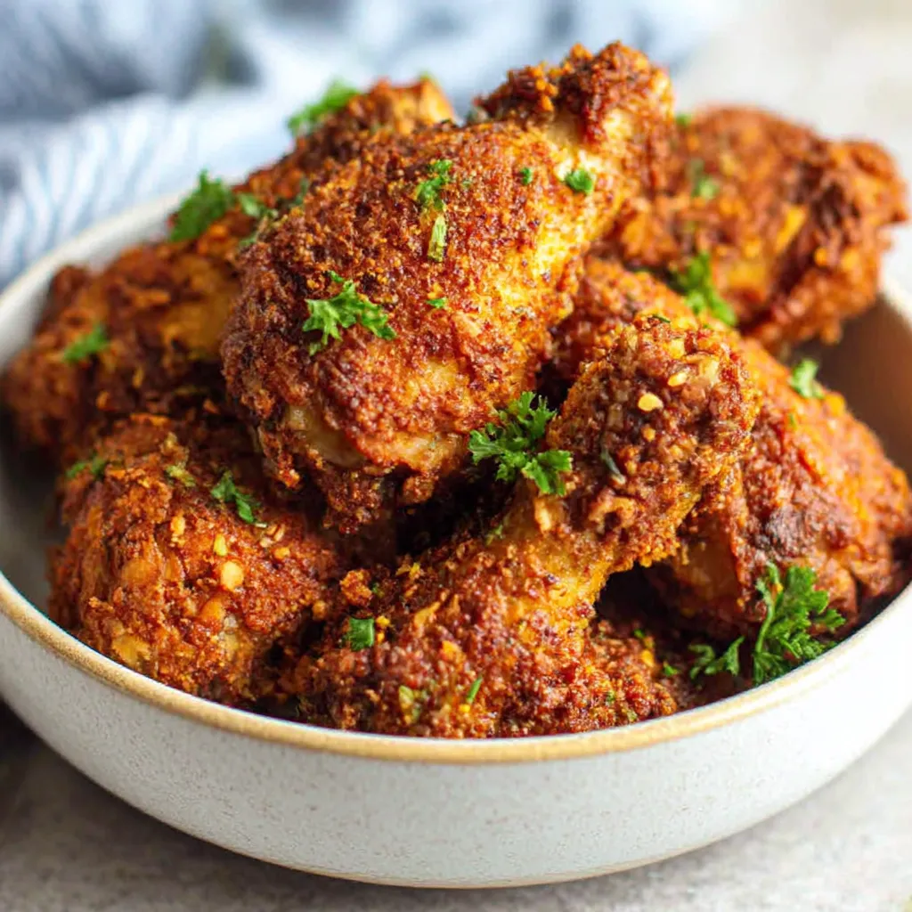 A bowl of smoked paprika chicken.